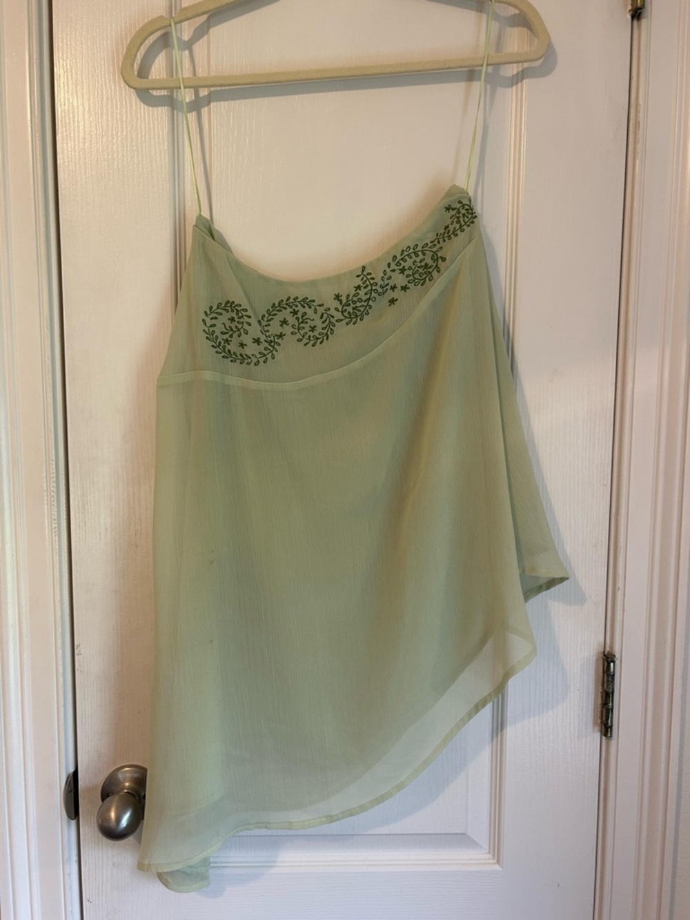 Princess Polly Sage Green Embroidered Spaghetti Strap Skirt Set - Picture 5 of 9